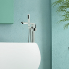 Torneira Monocomando com Ducha para Baheira Cromada Quadrada Astra