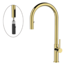 Torneira Monocomando Extensível Cozinha Gourmet Dourada Gold