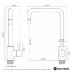 Torneira Monocomando Giratória Cozinha Inox Bela Metais Doura