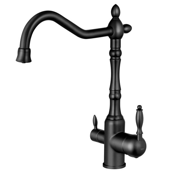 Torneira Monocomando Giratória De Filtro (aran Preta Fosca)