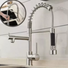 Torneira Monocomando Gourmet Aço Inox 50cm Mesa Bancada