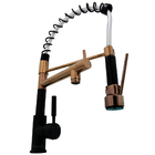 Torneira Monocomando Gourmet Black Com Rosê Gold 3340