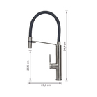 Torneira Monocomando Gourmet para Pia de Cozinha Bica Alta Cinza Fani