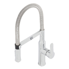 Torneira Monocomando Gourmet para Pia de Cozinha Bica Alta Prata Fani