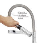 Torneira Monocomando Gourmet para Pia de Cozinha Bica Alta Prata Fani