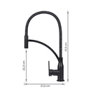 Torneira Monocomando Gourmet para Pia de Cozinha Bica Alta Preta BK604 Fani