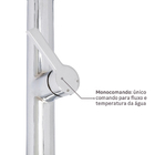 Torneira Monocomando Gourmet para Pia de Cozinha Bica Alta Preta e Prata Fani