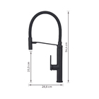 Torneira Monocomando Gourmet para Pia de Cozinha Bica Alta Preta Fani