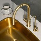 Torneira Monocomando Gourmet De Cozinha Inox (maldivas Ouro F