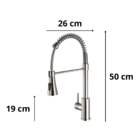 Torneira Monocomando Gourmet Escovado 50cm Estilo Deca Docol