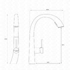 Torneira Monocomando Gourmet Extensível Kansas Rosê Gold 3459