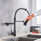 Torneira Monocomando Gourmet Flexível Cozinha Mesa Preto Fosco