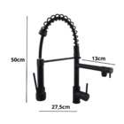 Torneira Monocomando Gourmet Misturador Cozinha Preto Fosco E