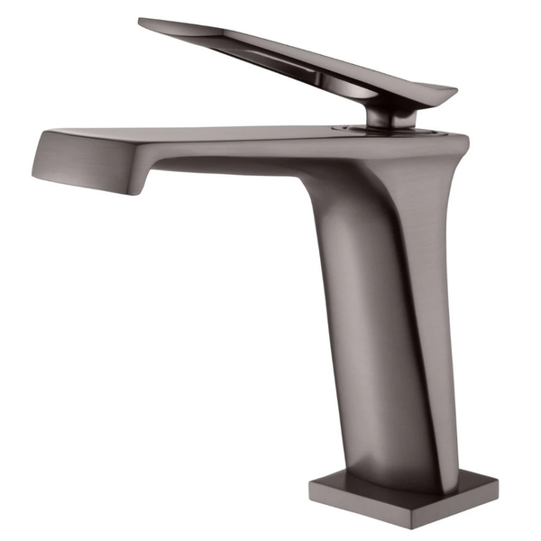 Torneira Monocomando Grafite Escovada Bica Baixa Luxo Banheir