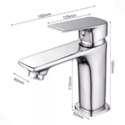 Torneira Monocomando Lavatório Banheiro Aço Inox 304 Cromada
