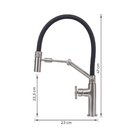 Torneira Monocomando Mesa Bica Alta Aço Escovado Detroit Jiwi