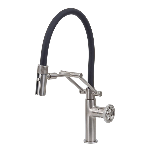 Torneira Monocomando Mesa Bica Alta Aço Escovado Detroit Jiwi