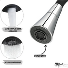 Torneira Monocomando Misturador Silicone Flexível Preta