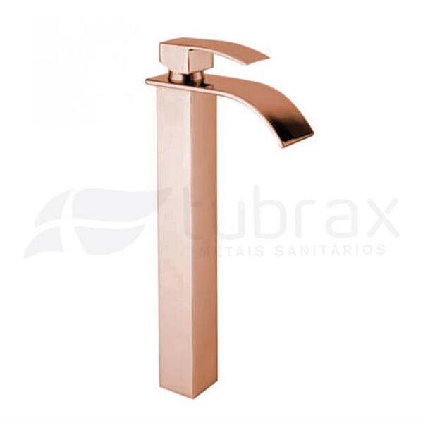 Torneira Monocomando Para Banheiro / Lavabo Rose Gold Alta Tu