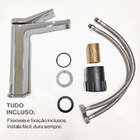 Torneira Monocomando Para Banheiro Angle Bica Média Cromada