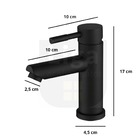 Torneira Monocomando Para Banheiro F2001b Preta Redonda