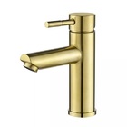 Torneira Monocomando Para Banheiro F2001g Dourada Redonda