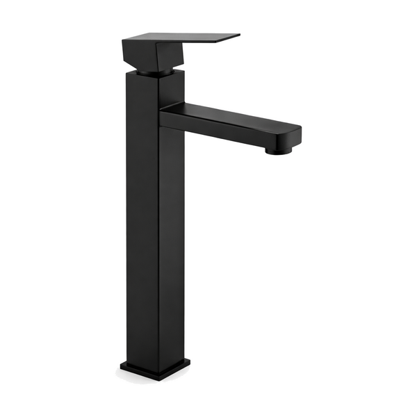 Torneira Monocomando Para Banheiro Inox Preta Bica Alta Fixa