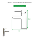 Torneira Monocomando Para Banheiro/Lavabo Bica Baixa Redonda