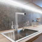 Torneira Monocomando Para Banheiro Quadrada Metal Cromado