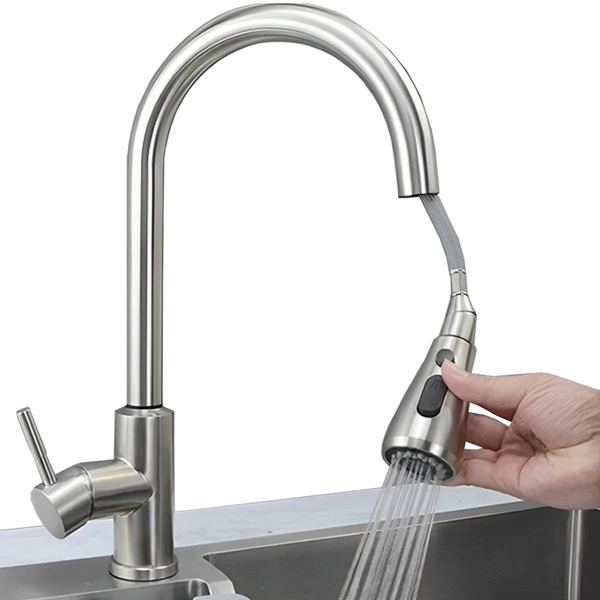 Torneira Monocomando Para Cozinha Pull Down Gourmet Misturado