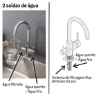 Torneira Monocomando para Filtro de Cozinha Bica Alta Cromada Aline Delinia