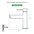 Torneira Monocomando Para Pia De Banheiro Bica Baixa Redonda