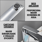 Torneira Monocomando Petra Bica Baixa Lavatório Banheiro Crom