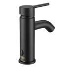 Torneira Monocomando para Pia de Banheiro Bica Baixa Preta Fosca Mia Sensea