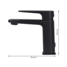 Torneira Monocomando para Pia de Banheiro Bica Baixa Preta Fosca Remix Sensea