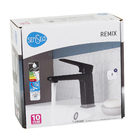 Torneira Monocomando para Pia de Banheiro Bica Baixa Preta Fosca Remix Sensea