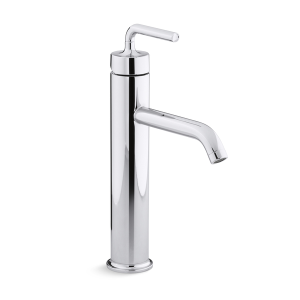 Torneira Monocomando para Pia de Banheiro Bica Alta Cromada Purist Kohler