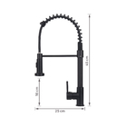 Torneira Monocomando de Pia para Cozinha Bica Alta Flexível Preto Fosco Gourmet Civitt