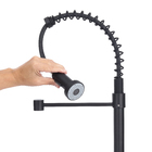 Torneira Monocomando de Pia para Cozinha Bica Alta Flexível Preto Fosco Gourmet Civitt