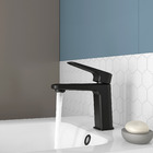 Torneira Monocomando de Pia para Banheiros com Bica Baixa Preto Fosco Remix Sensea