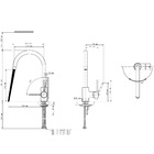Torneira Monocomando para Pia de Cozinha Bica Alta Branca Loa Delinia
