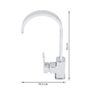 Torneira Monocomando para Pia de Cozinha Bica Alta Cromada Abbeville Delinia