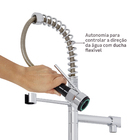 Torneira Monocomando Gourmet para Pia de Cozinha Bica Média Cromada Chery Delinia