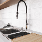 Torneira Monocomando Gourmet para Pia de Cozinha Bica Alta Cromada e Preta DOC Docol