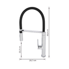 Torneira Monocomando Gourmet para Pia de Cozinha Bica Alta Cromada e Preta DOC Docol