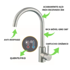 Torneira Monocomando Pia Cozinha Gourmet Standart Aço Escovado