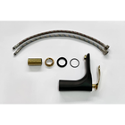 Torneira Monocomando Preta E Dourada Bica Baixa Luxo Banheiro