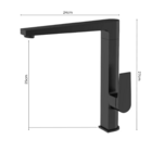 Torneira Monocomando Preto Fosco Slim Cozinha Ilha Área Gourm