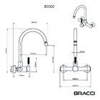 Torneira Monocomando Q/f De Parede St Louise Plus Aço Escovado