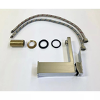 Torneira Monocomando Quadrada Bica Baixa Cromada Luxo Banheir